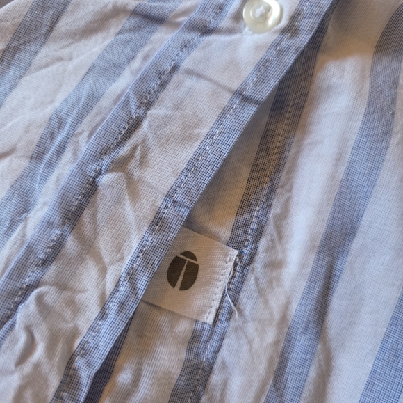 NWOT Grayson The Hero Wide Blue & White Striped Buttondown Shirt Size 5 Grayson - Picture 3 of 7